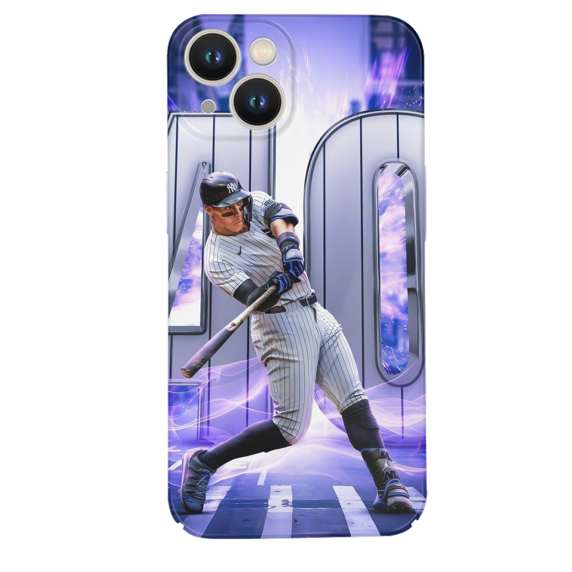 Aaron Judge 40 Home Runs IPhone 14 Series Full-Cover Hard Case – Shockproof With Raised Camera Protection – Precise Cutouts, Wireless Charging Compatible – Durable, Anti-Yellowing, Easy To Clean